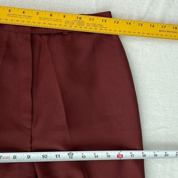Vintage Boobie Brooks High-Waisted Straight Leg Burgundy Trousers Pants Women 26 - Picture 7 of 11